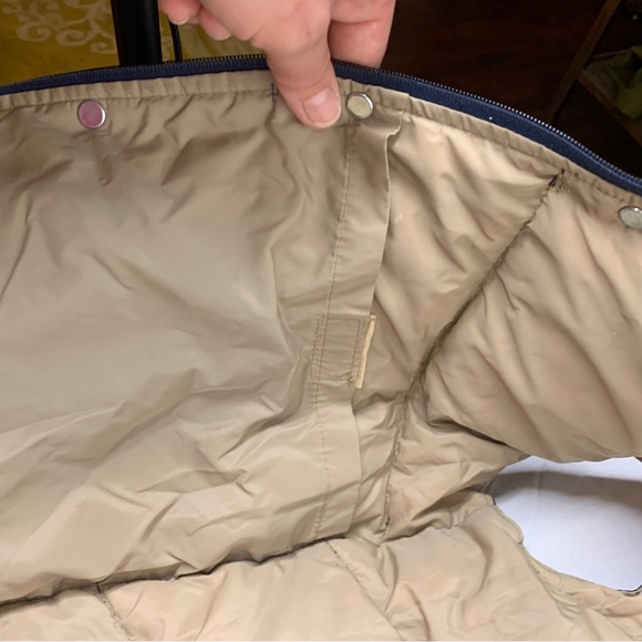 Vintage Down Fall Winter Puffer Vest 80s Chevron Windbreaker Retro Size Small - Picture 8 of 12